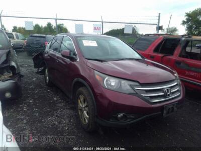 2012 Honda CR-V EX, бордовый — VIN 5J6RM4H51CL016241, IAAI