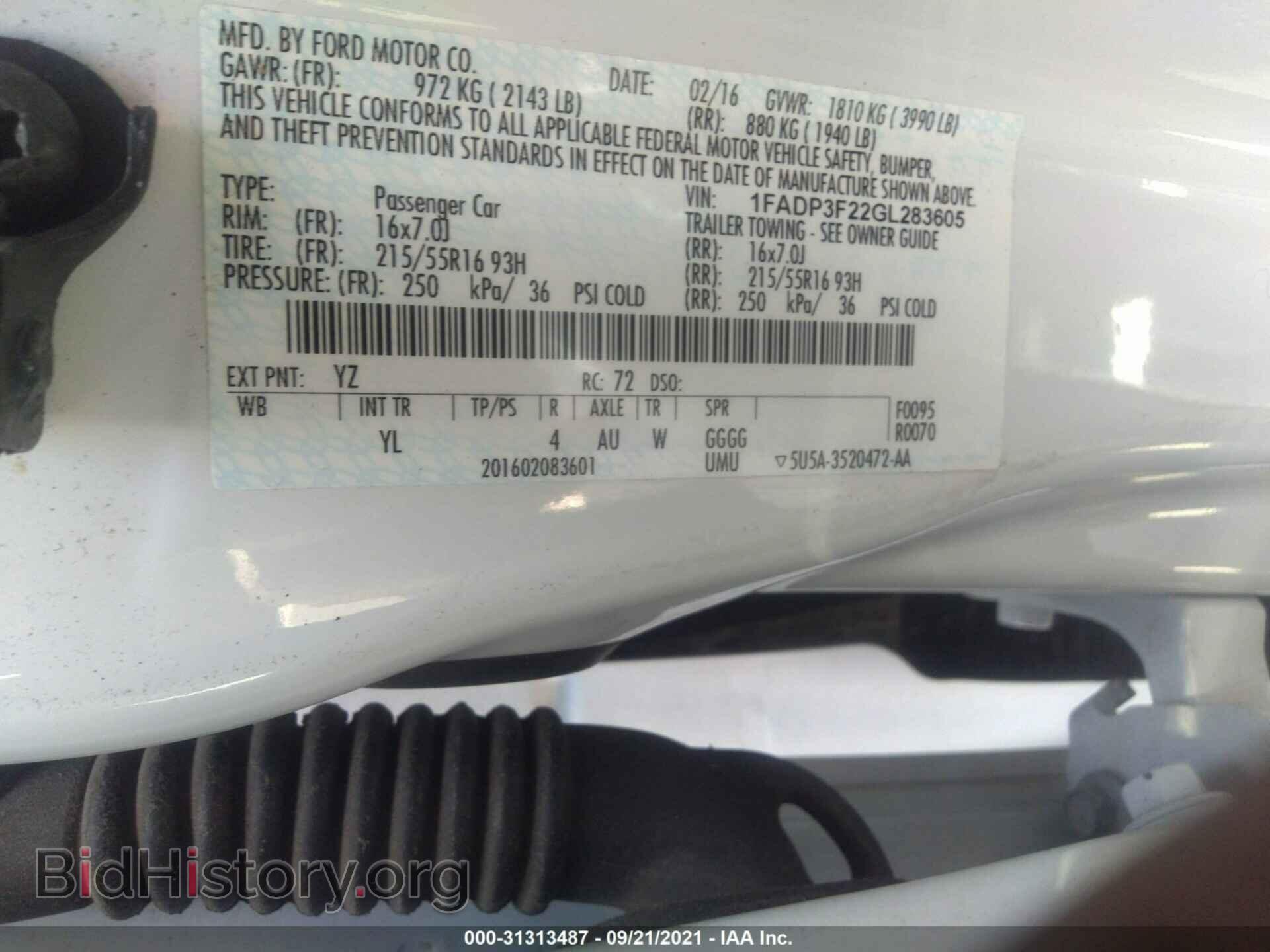 2016 FORD FOCUS - VIN: 1FADP3F22GL283605 - Photo 9