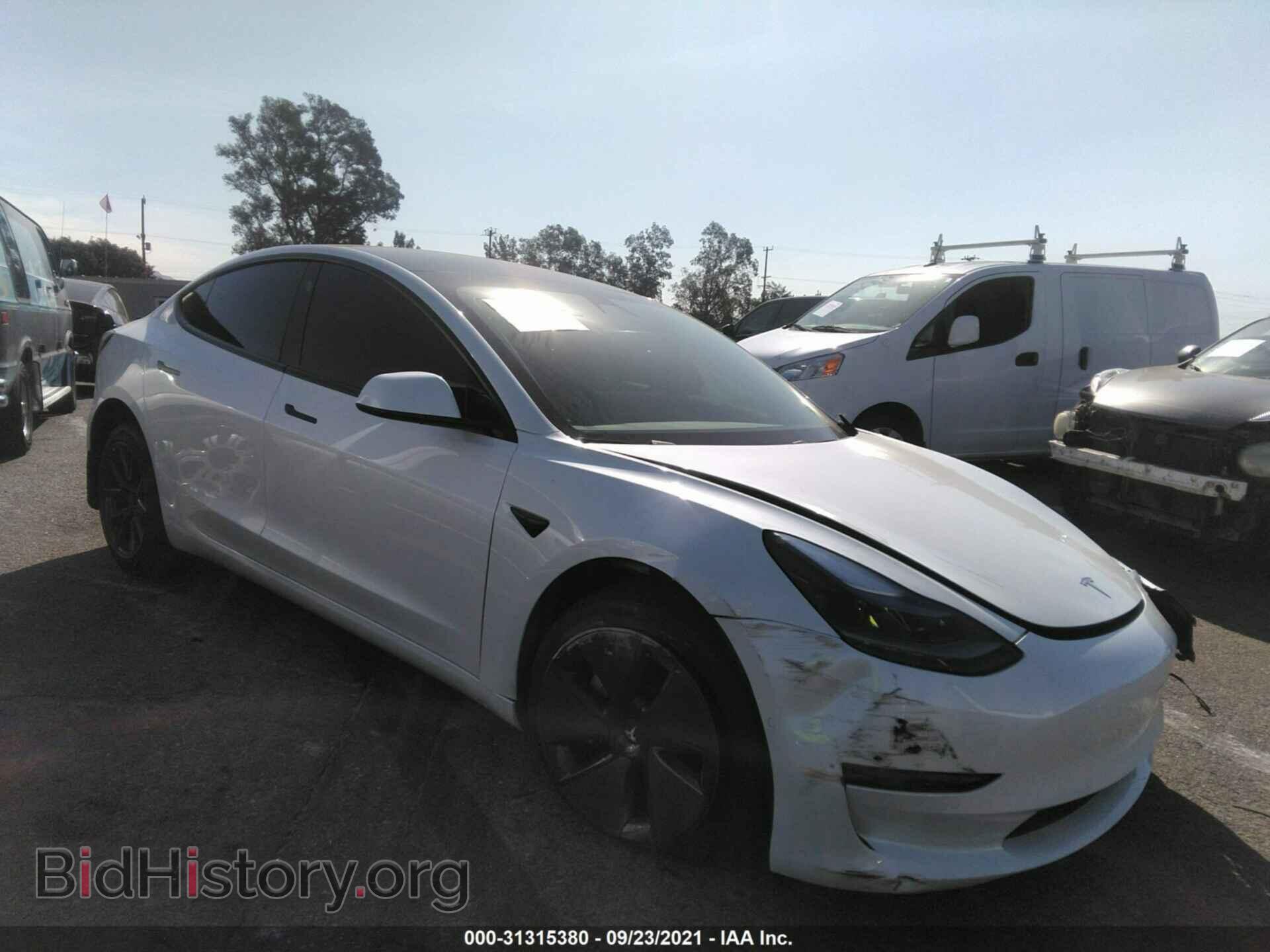 Photo 5YJ3E1EA7MF005497 - TESLA MODEL 3 2021
