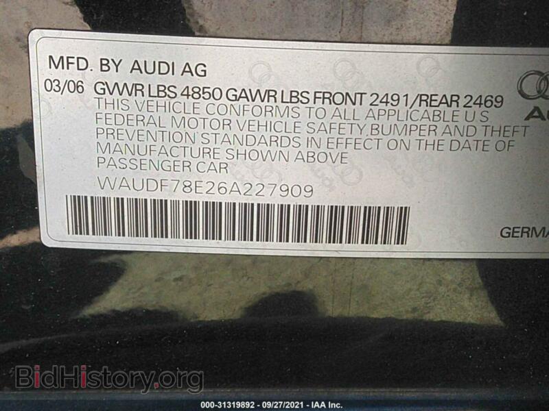 2006 Audi A4 (VIN WAUDF78E26A227909) — photo 9 of 11