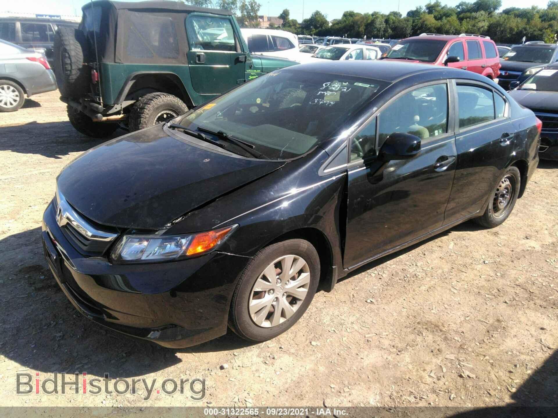 2012 HONDA CIVIC SDN - VIN: 2HGFB2F51CH323798 - Фото 2