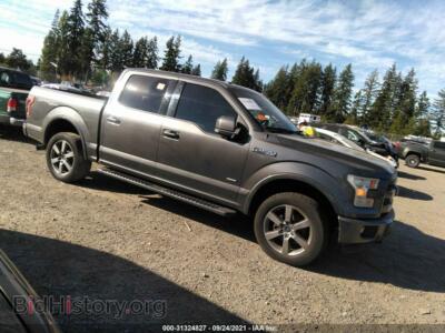 2015 Ford F-150 Lariat, серый — VIN 1FTEW1EG7FFA89250, IAAI