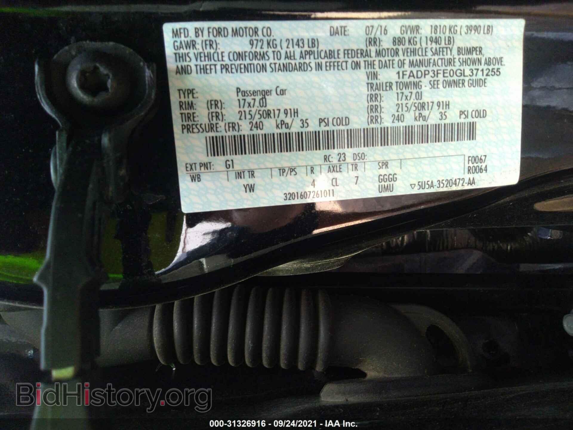 2016 FORD FOCUS - VIN: 1FADP3FE0GL371255 - Photo 9