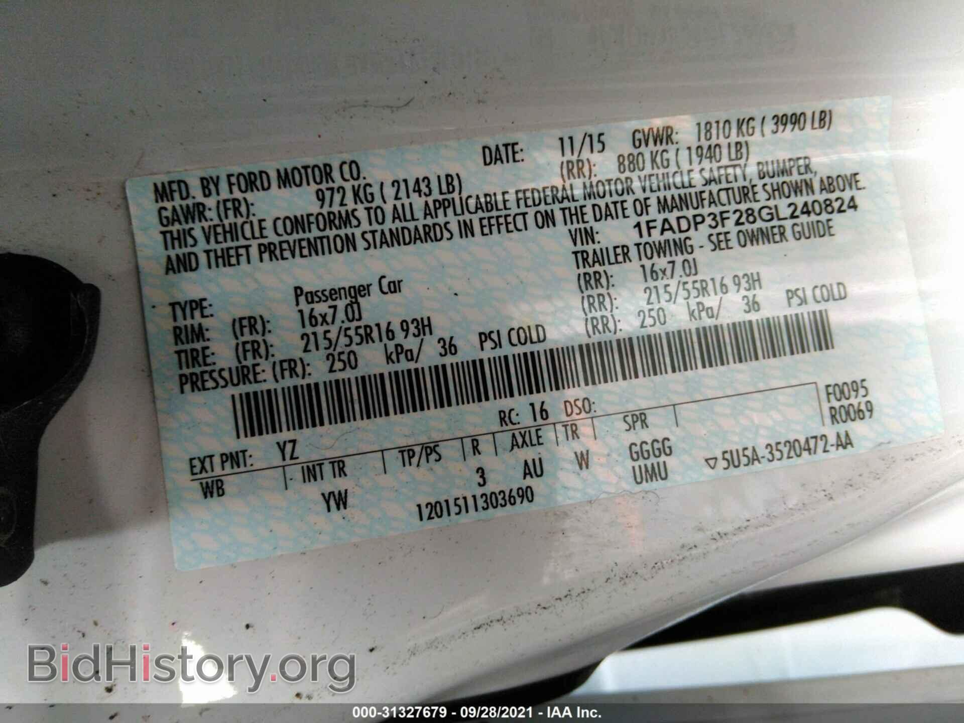 2016 FORD FOCUS - VIN: 1FADP3F28GL240824 - Photo 9