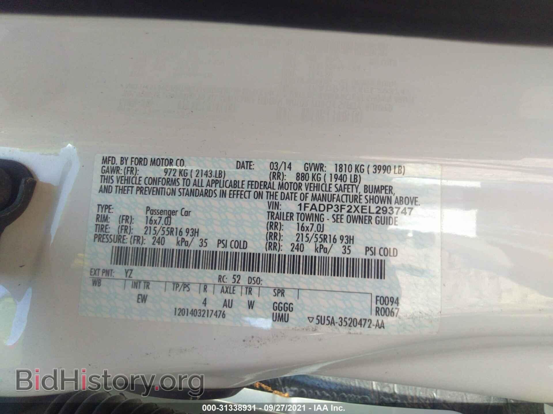 2014 FORD FOCUS - VIN: 1FADP3F2XEL293747 - Photo 9