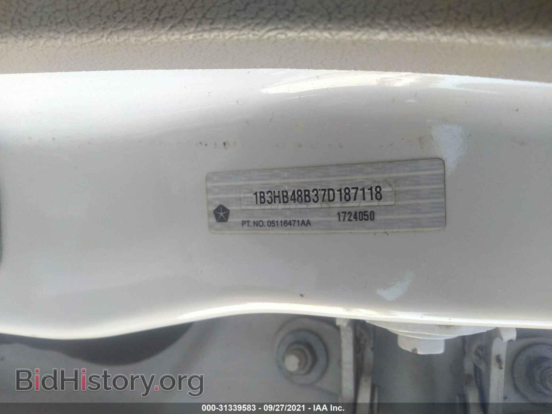 2007 DODGE CALIBER - VIN: 1B3HB48B37D187118 - Photo 9
