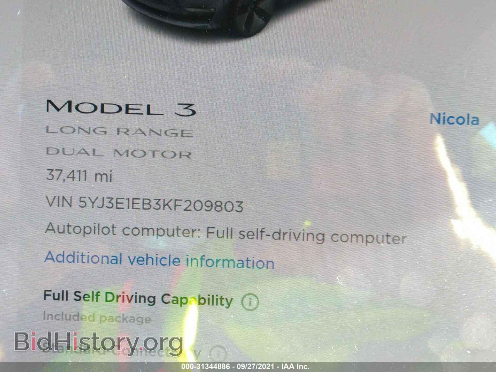 2019 TESLA MODEL 3 - VIN: 5YJ3E1EB3KF209803 - Photo 9