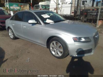 2011 Audi A4 2.0T Premium, серебристый — VIN WAUBFAFL5BN016101, IAAI