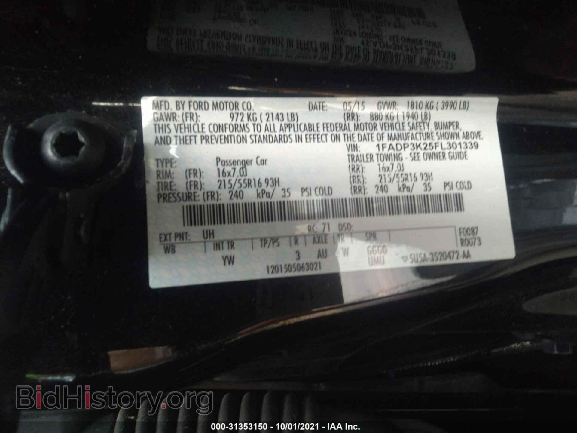 2015 FORD FOCUS - VIN: 1FADP3K25FL301339 - Photo 9