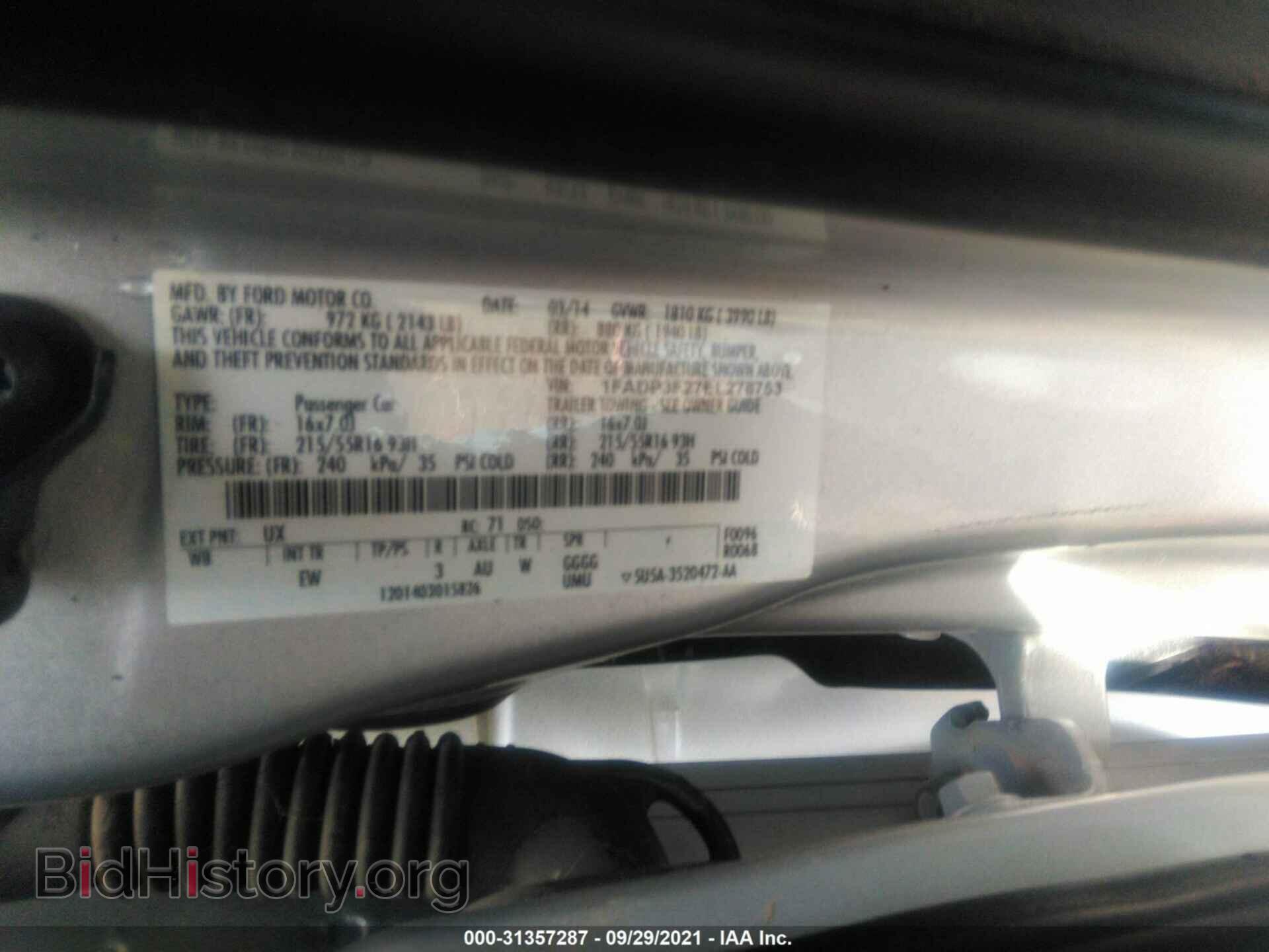 2014 FORD FOCUS - VIN: 1FADP3F27EL278753 - Photo 9