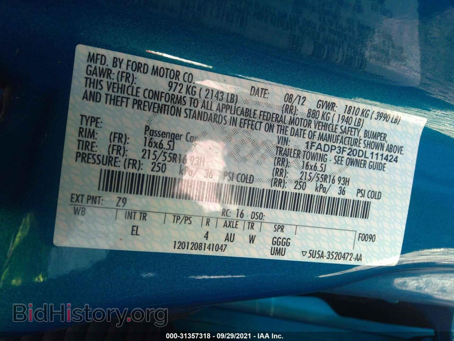 2013 FORD FOCUS - VIN: 1FADP3F20DL111424 - Photo 7