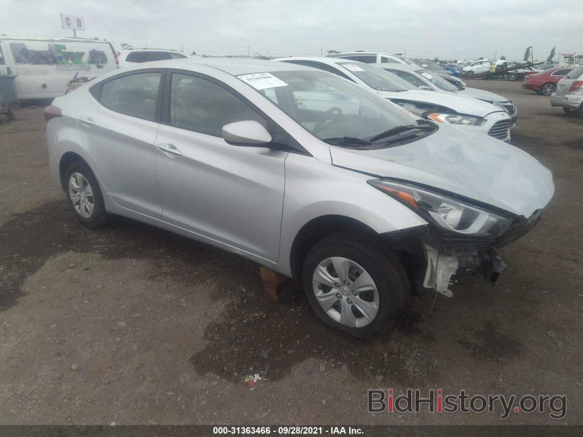 Photo 5NPDH4AE2GH749522 - HYUNDAI ELANTRA 2016