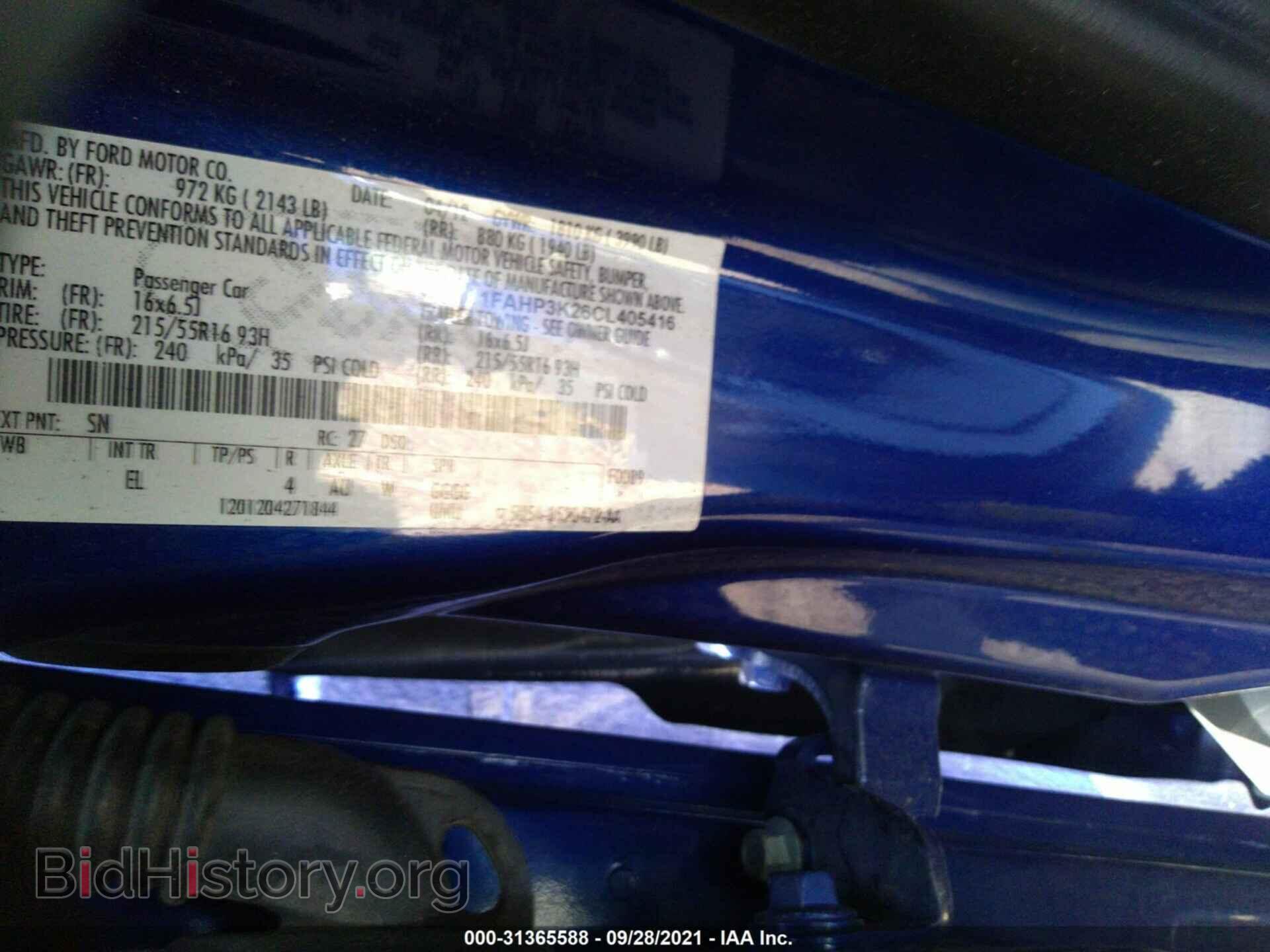 2012 FORD FOCUS - VIN: 1FAHP3K26CL405416 - Фото 9