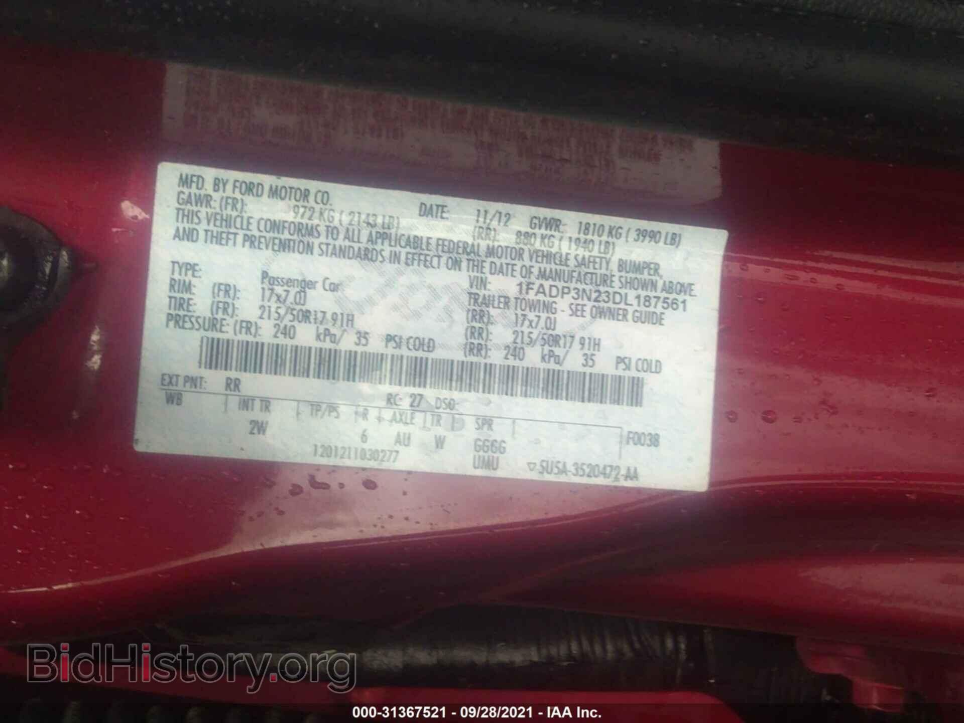 2013 FORD FOCUS - VIN: 1FADP3N23DL187561 - Photo 9
