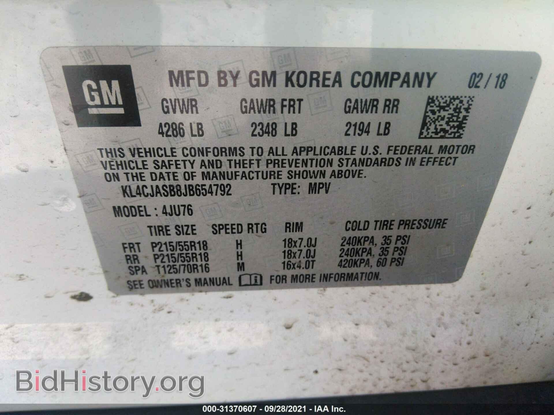 2018 BUICK ENCORE - VIN: KL4CJASB8JB654792 - Photo 9