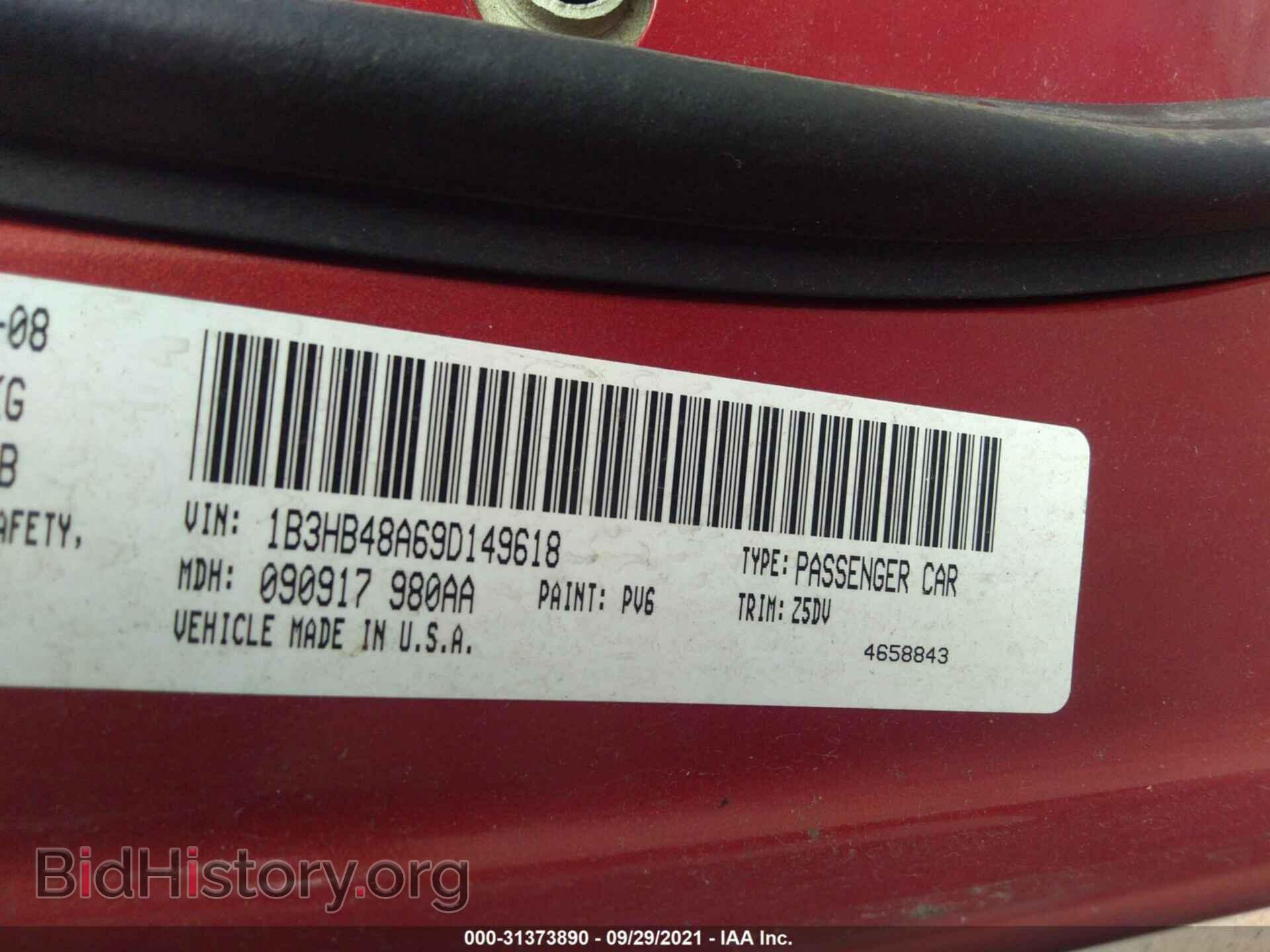 2009 DODGE CALIBER - VIN: 1B3HB48A69D149618 - Фото 9