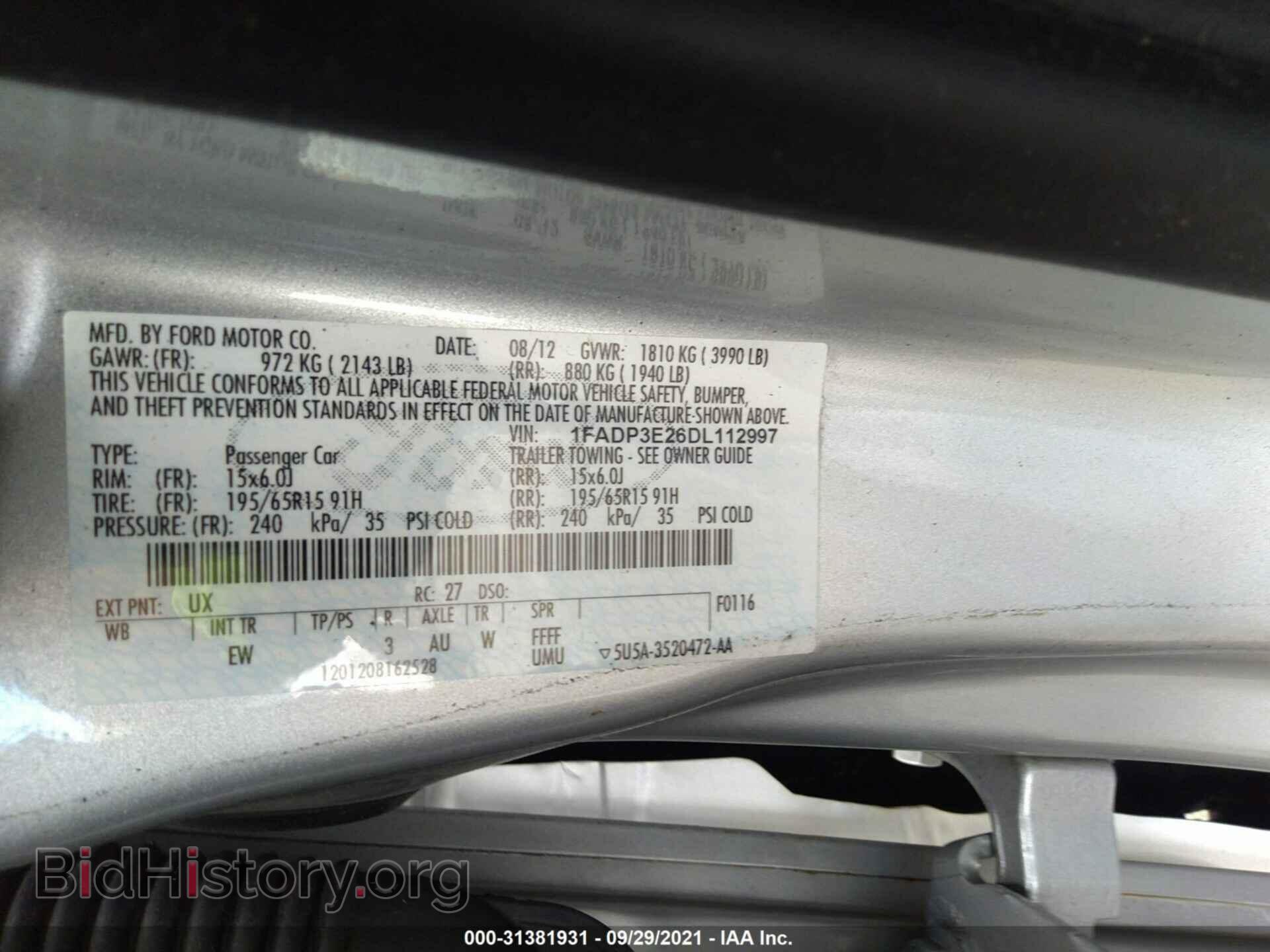2013 FORD FOCUS - VIN: 1FADP3E26DL112997 - Photo 9
