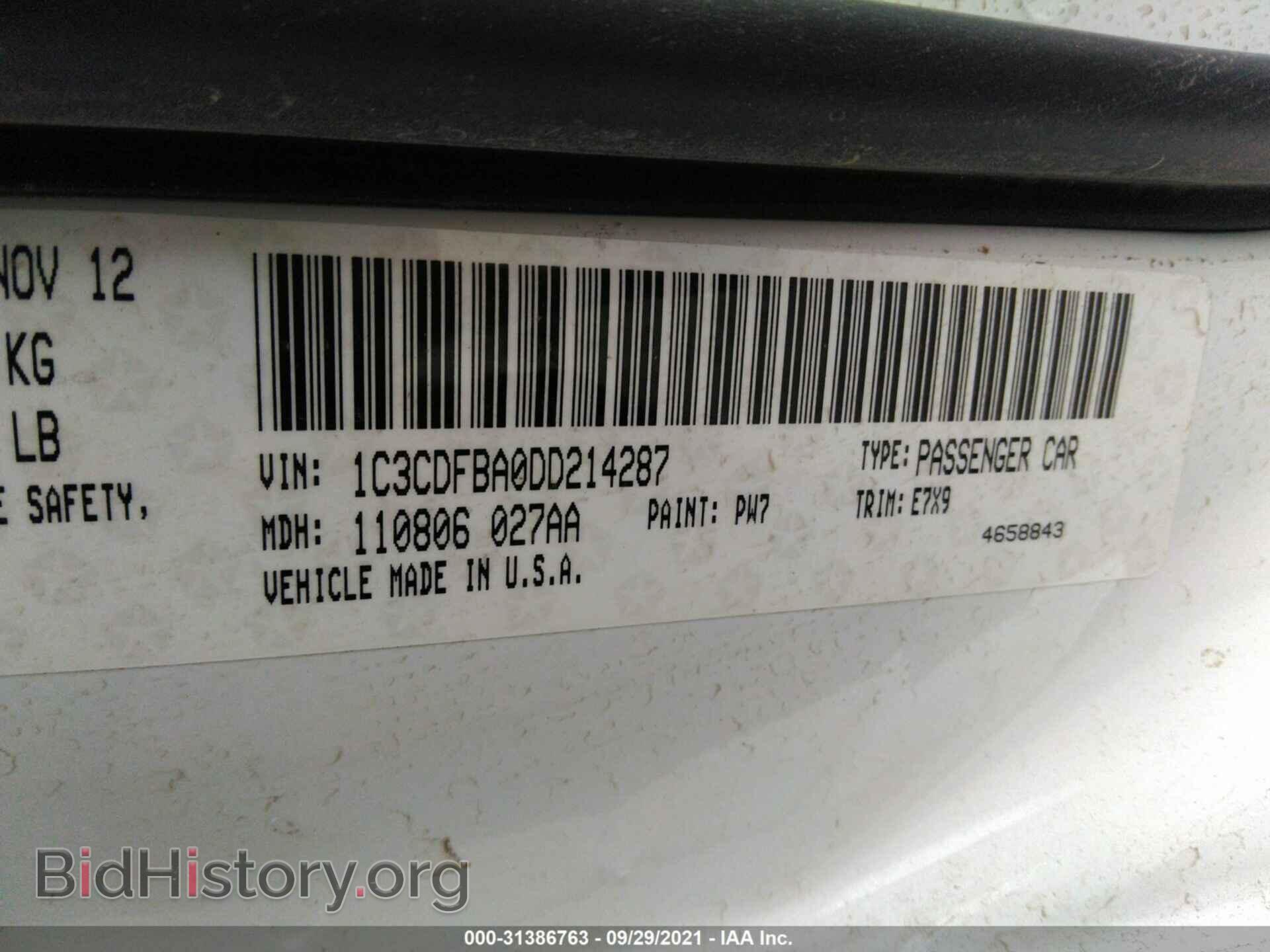 2013 DODGE DART - VIN: 1C3CDFBA0DD214287 - Photo 9
