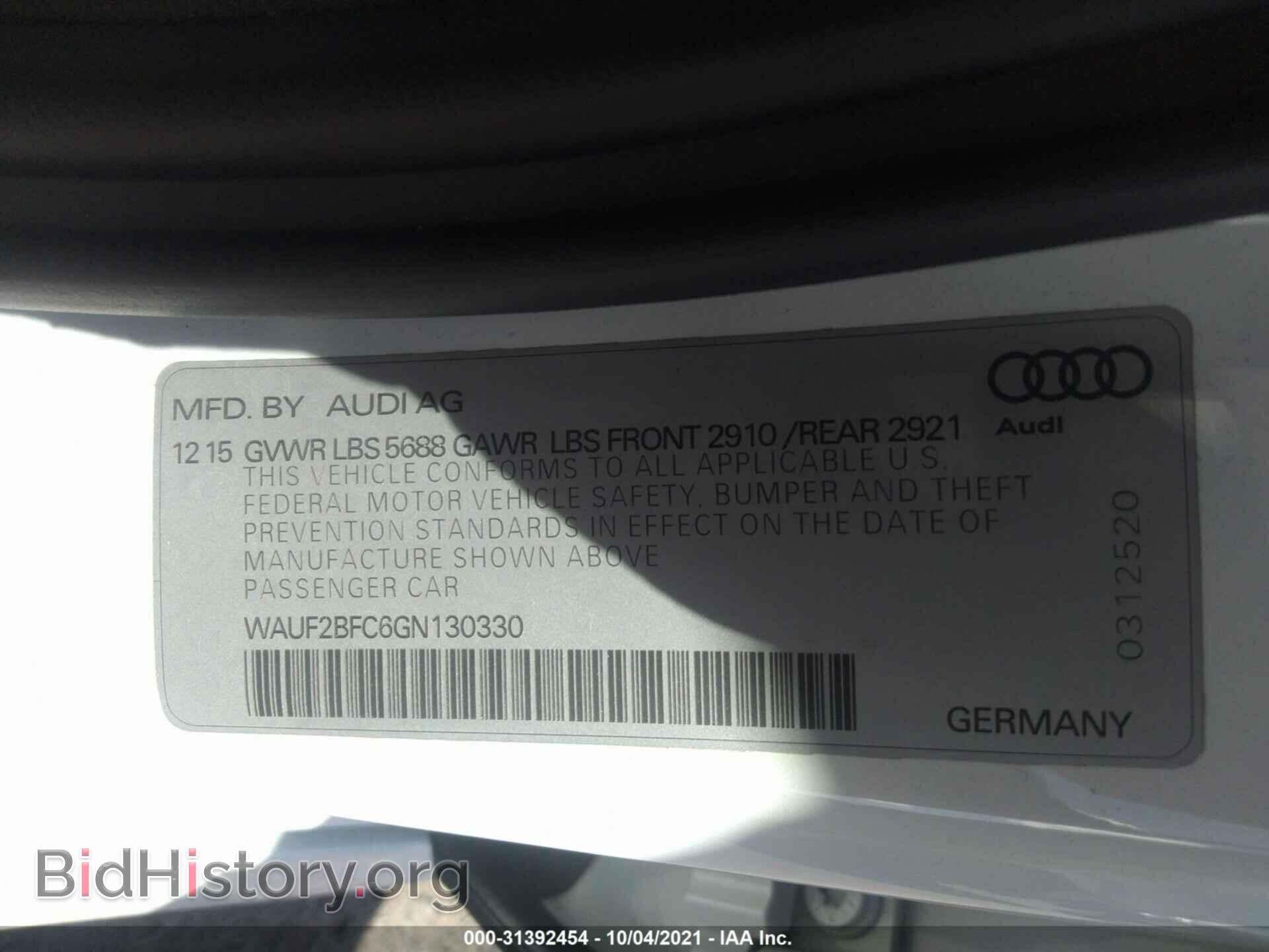 2016 AUDI S6 - VIN: WAUF2BFC6GN130330 - Photo 9