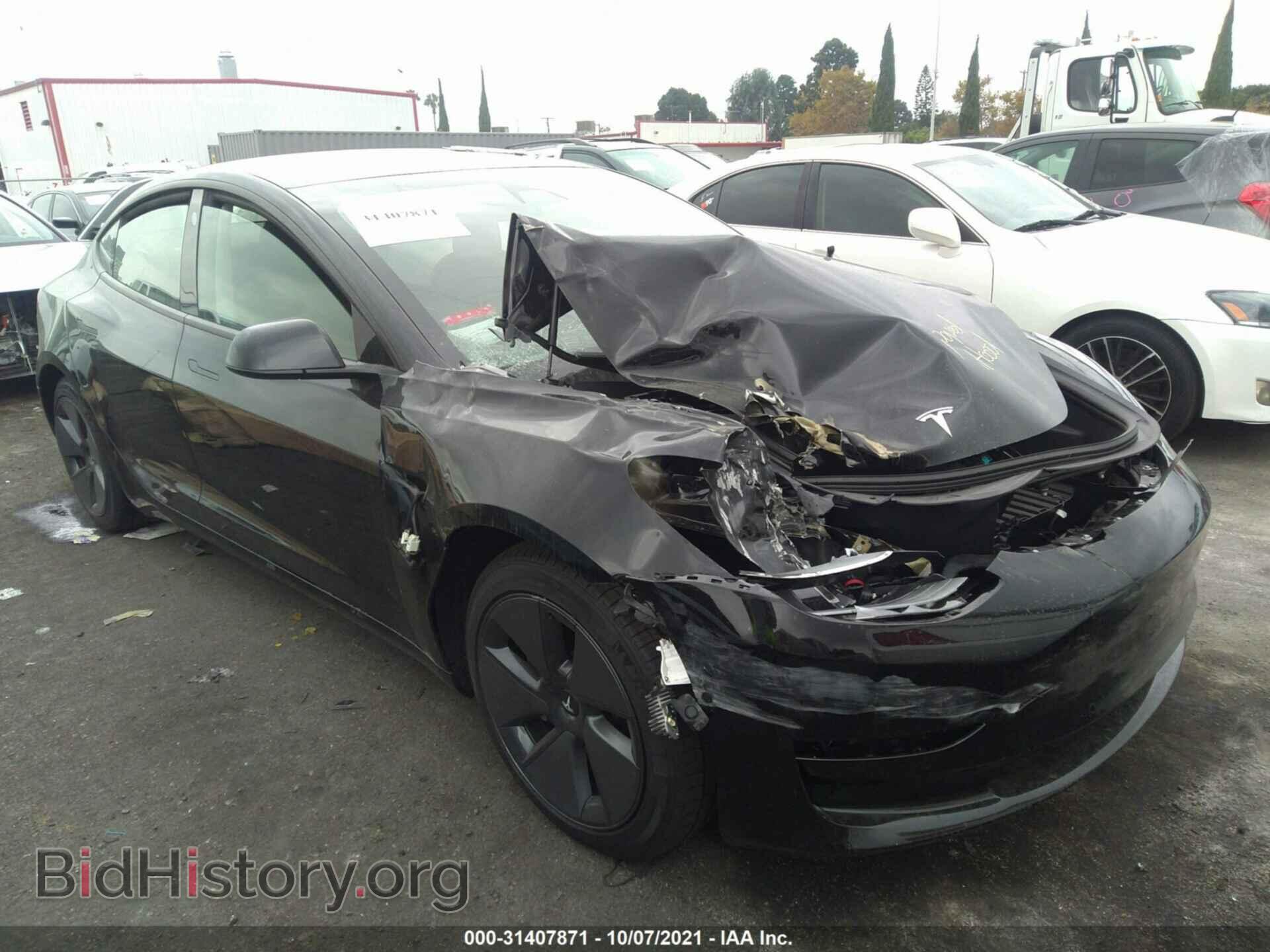 Photo 5YJ3E1EA3MF002760 - TESLA MODEL 3 2021