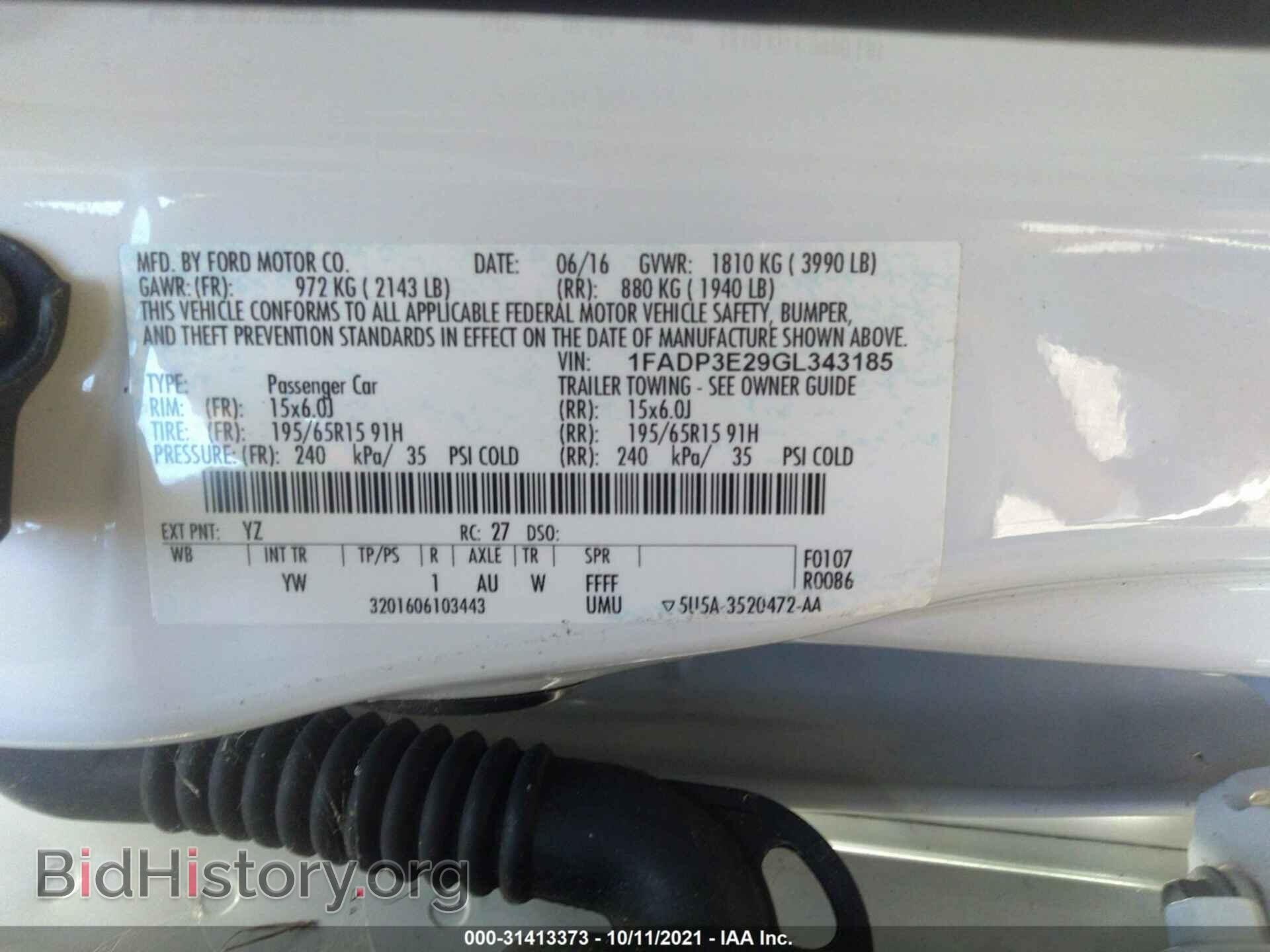 2016 FORD FOCUS - VIN: 1FADP3E29GL343185 - Фото 9