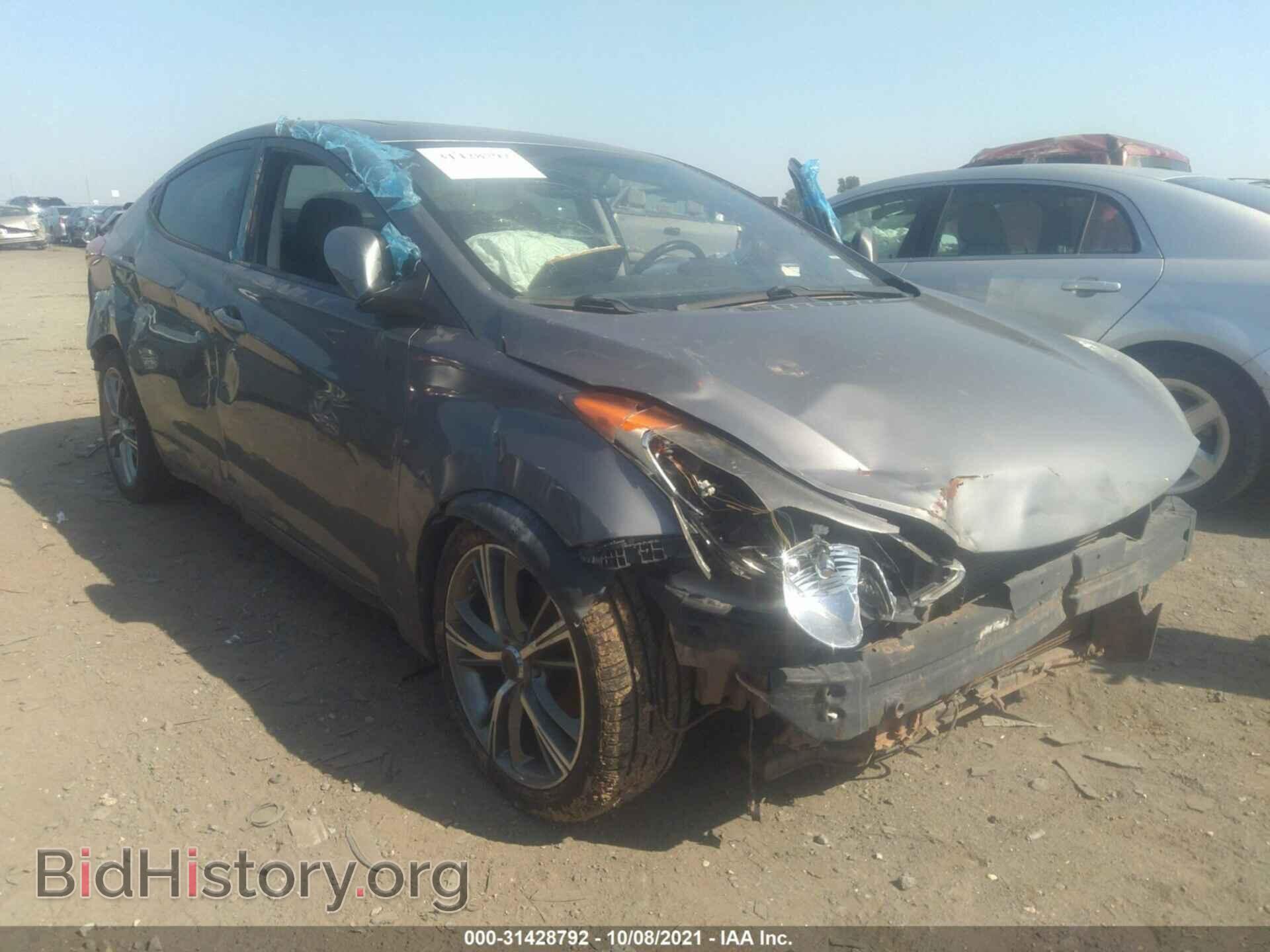 Photo 5NPDH4AE2CH082011 - HYUNDAI ELANTRA 2012