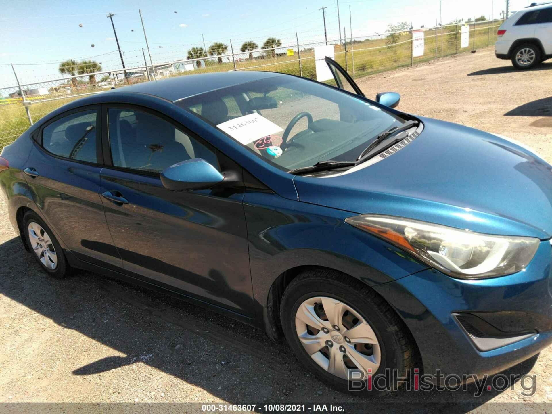 Photo KMHDH4AE6GU478370 - HYUNDAI ELANTRA 2016