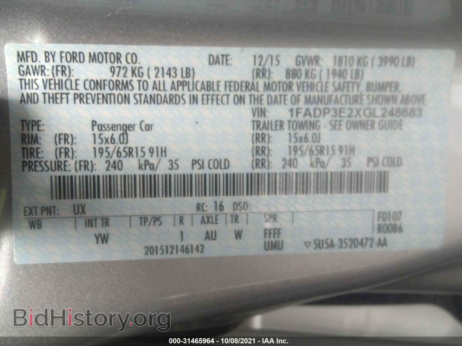 2016 FORD FOCUS - VIN: 1FADP3E2XGL248683 - Photo 9