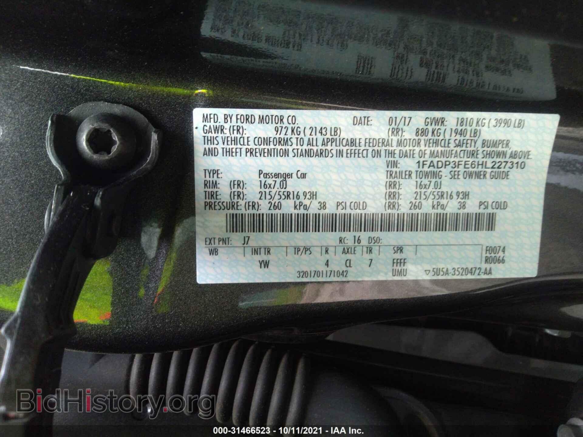 2017 FORD FOCUS - VIN: 1FADP3FE6HL227310 - Photo 9