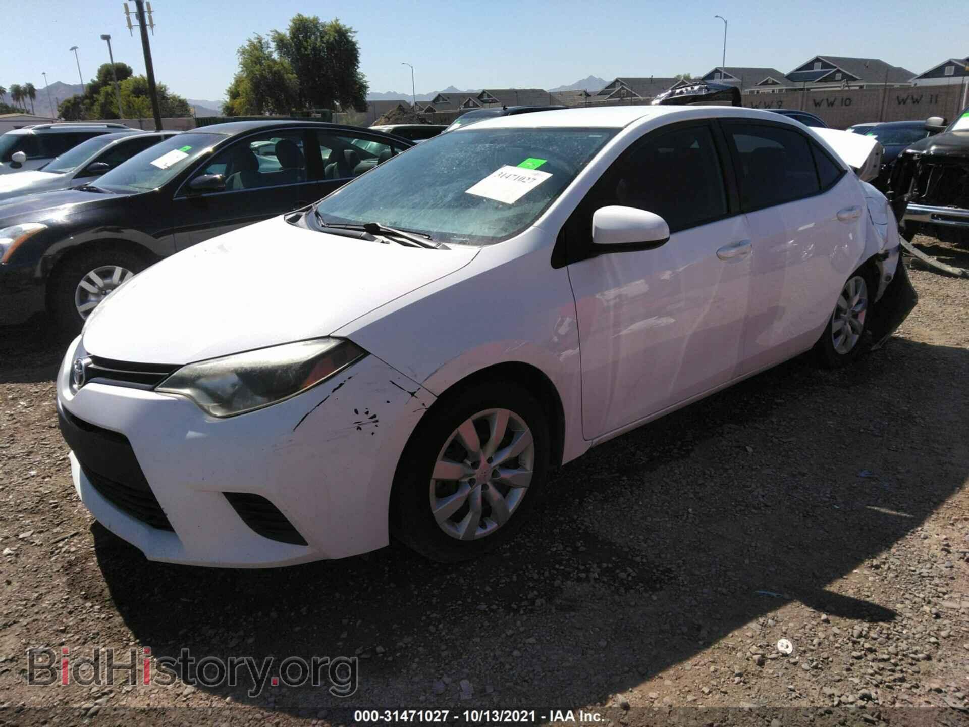 2014 TOYOTA COROLLA - VIN: 2T1BURHE4EC116557 - Фото 2