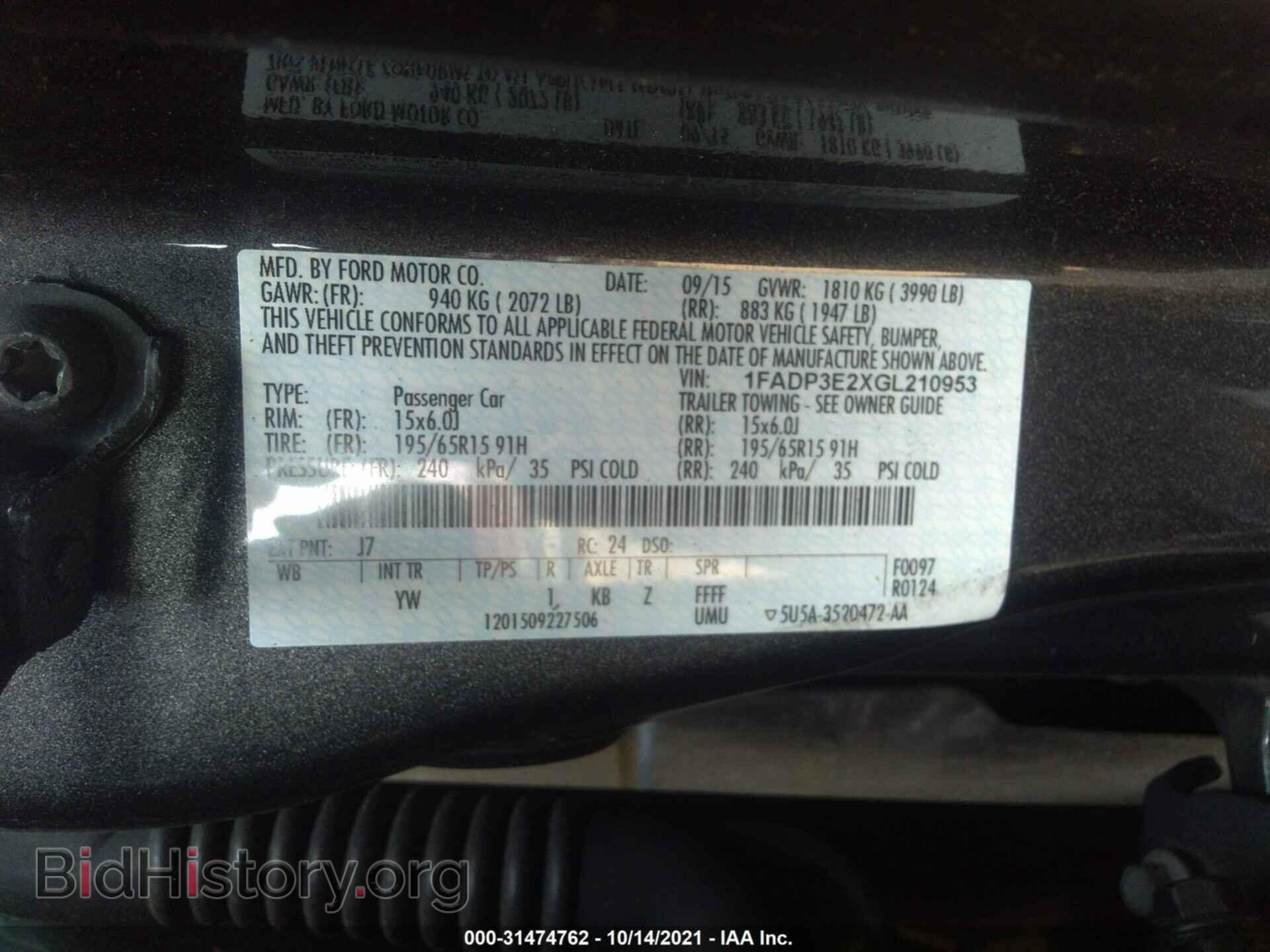 2016 FORD FOCUS - VIN: 1FADP3E2XGL210953 - Photo 9