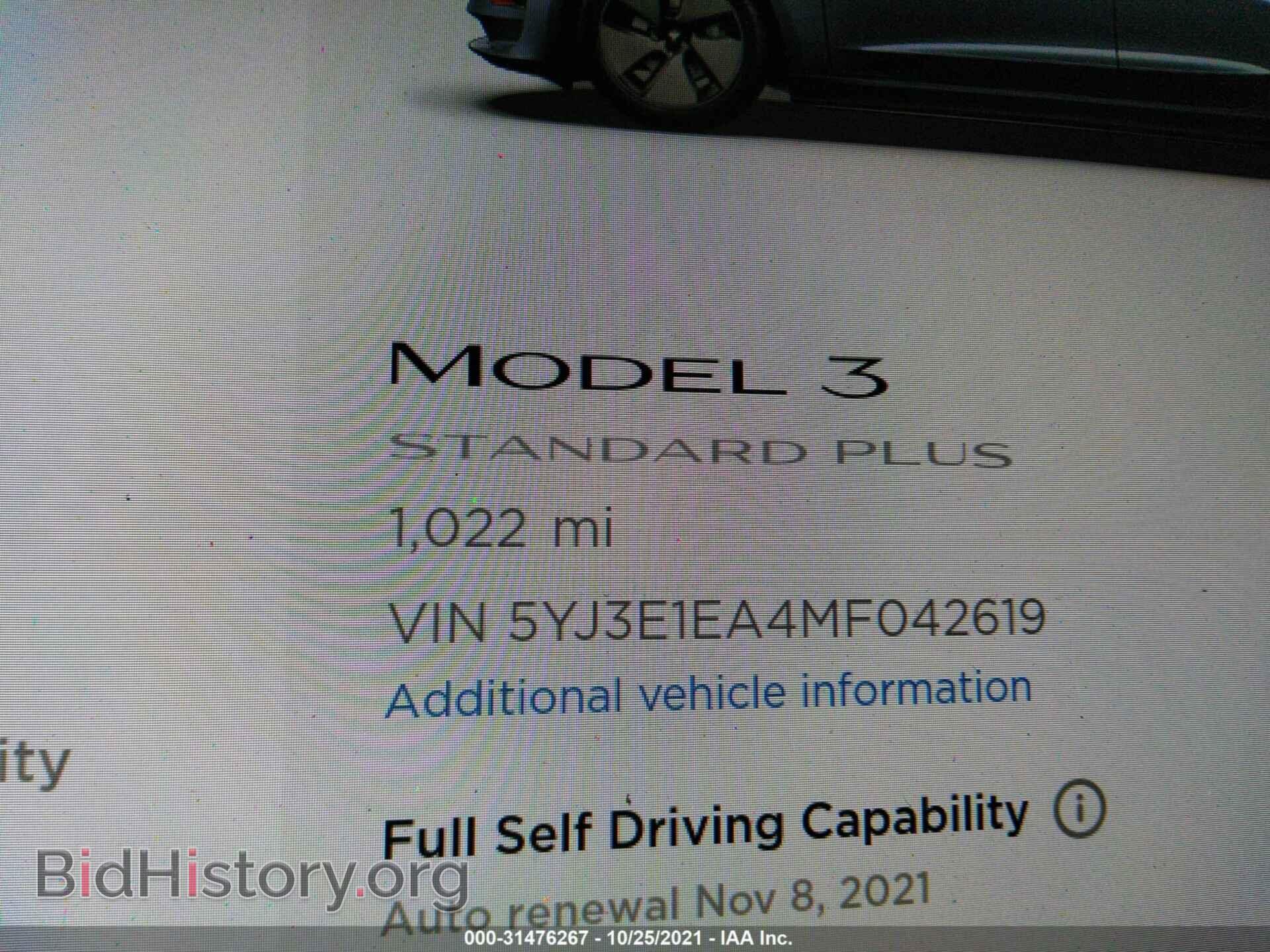 2021 TESLA MODEL 3 - VIN: 5YJ3E1EA4MF042619 - Photo 7