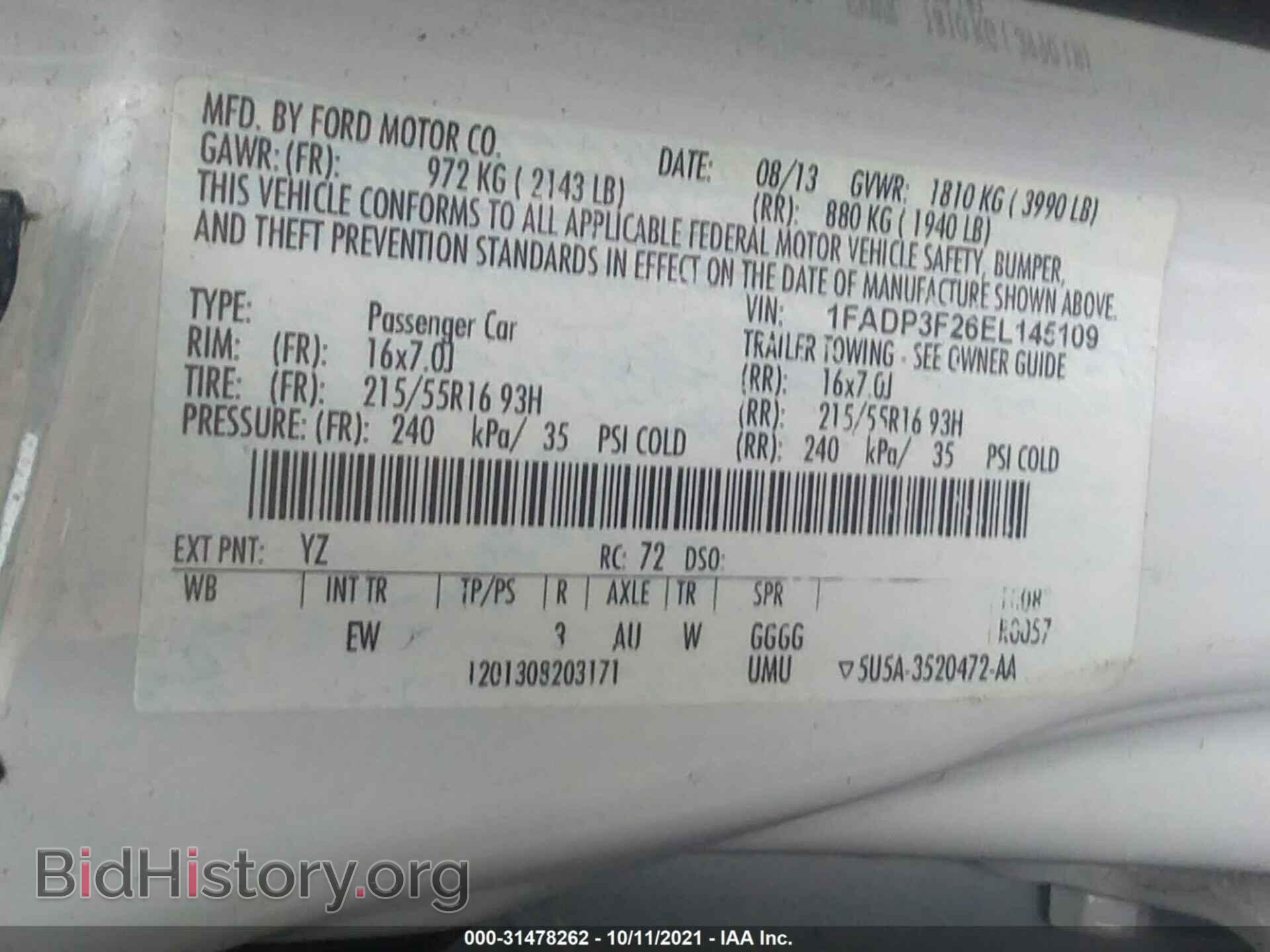 2014 FORD FOCUS - VIN: 1FADP3F26EL145109 - Photo 9