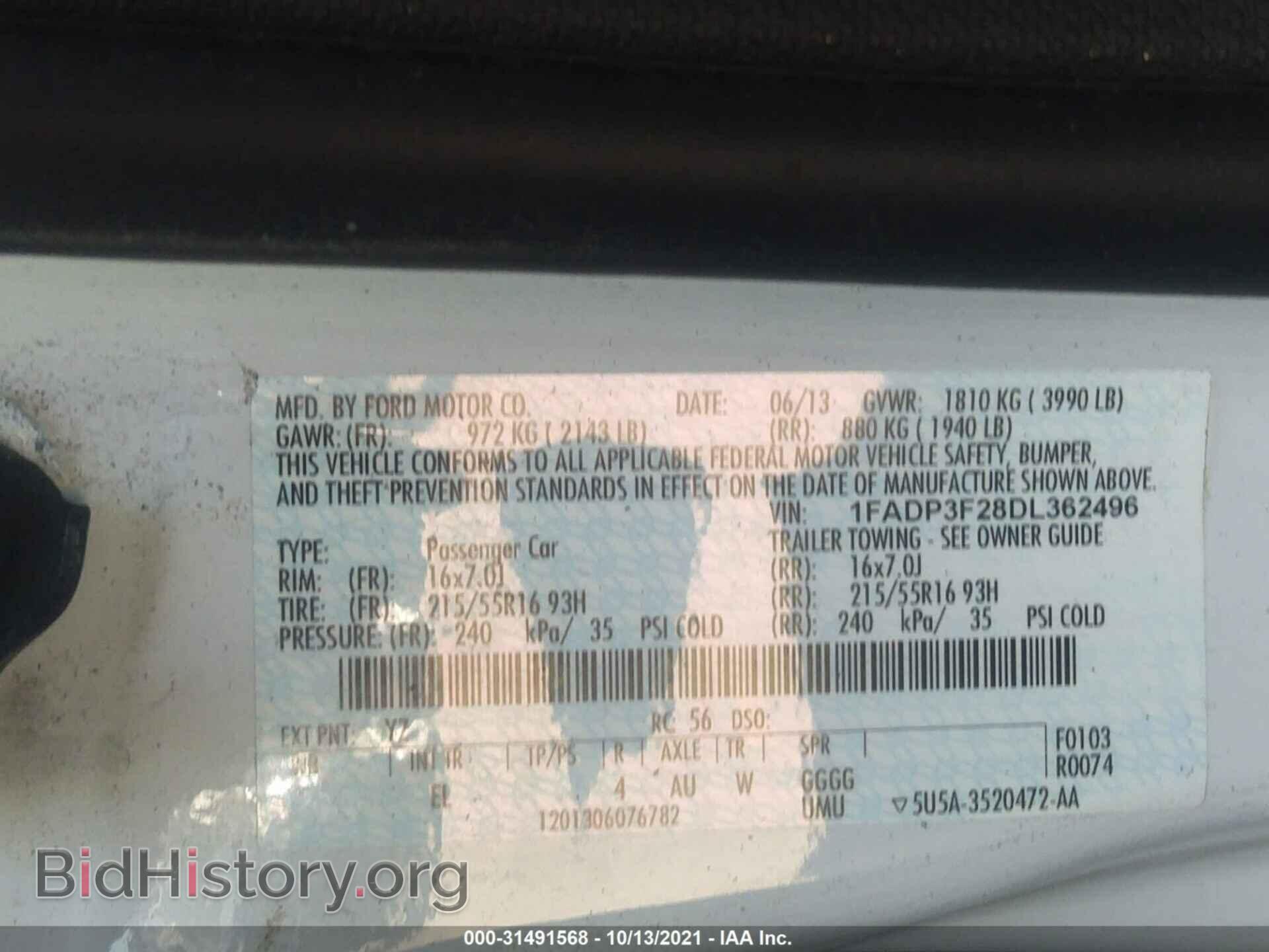 2013 FORD FOCUS - VIN: 1FADP3F28DL362496 - Photo 9