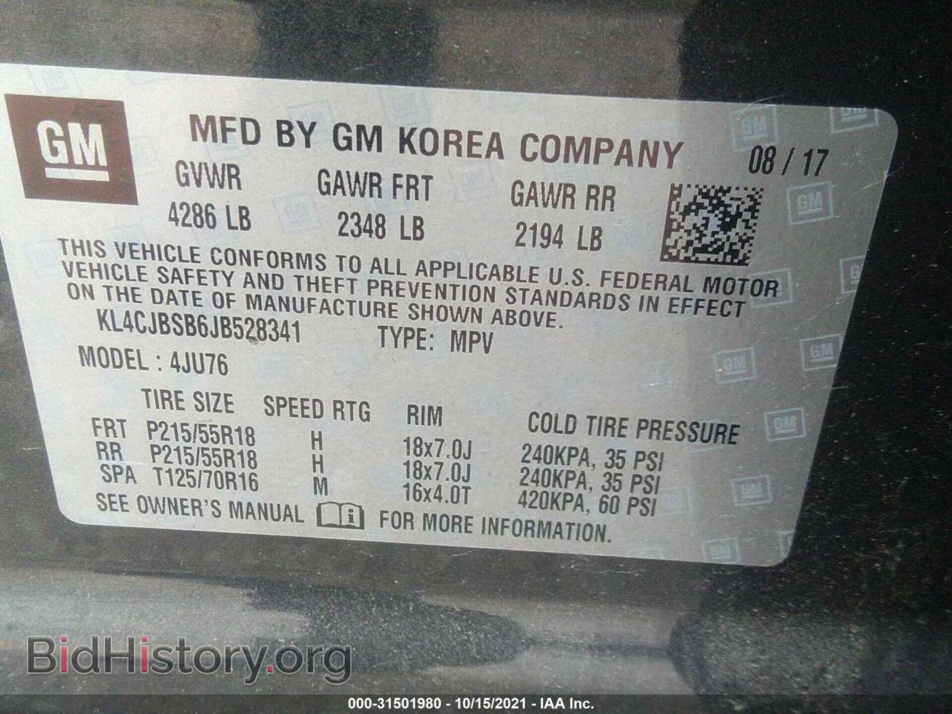 2018 BUICK ENCORE - VIN: KL4CJBSB6JB528341 - Photo 9