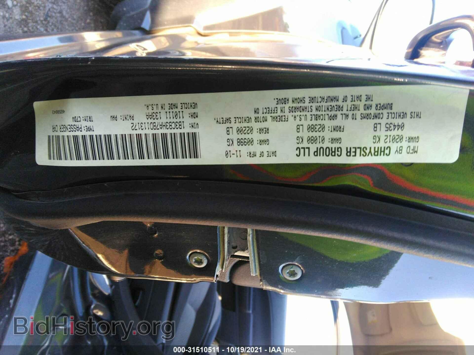 2011 DODGE CALIBER - VIN: 1B3CB3HA7BD113172 - Фото 9