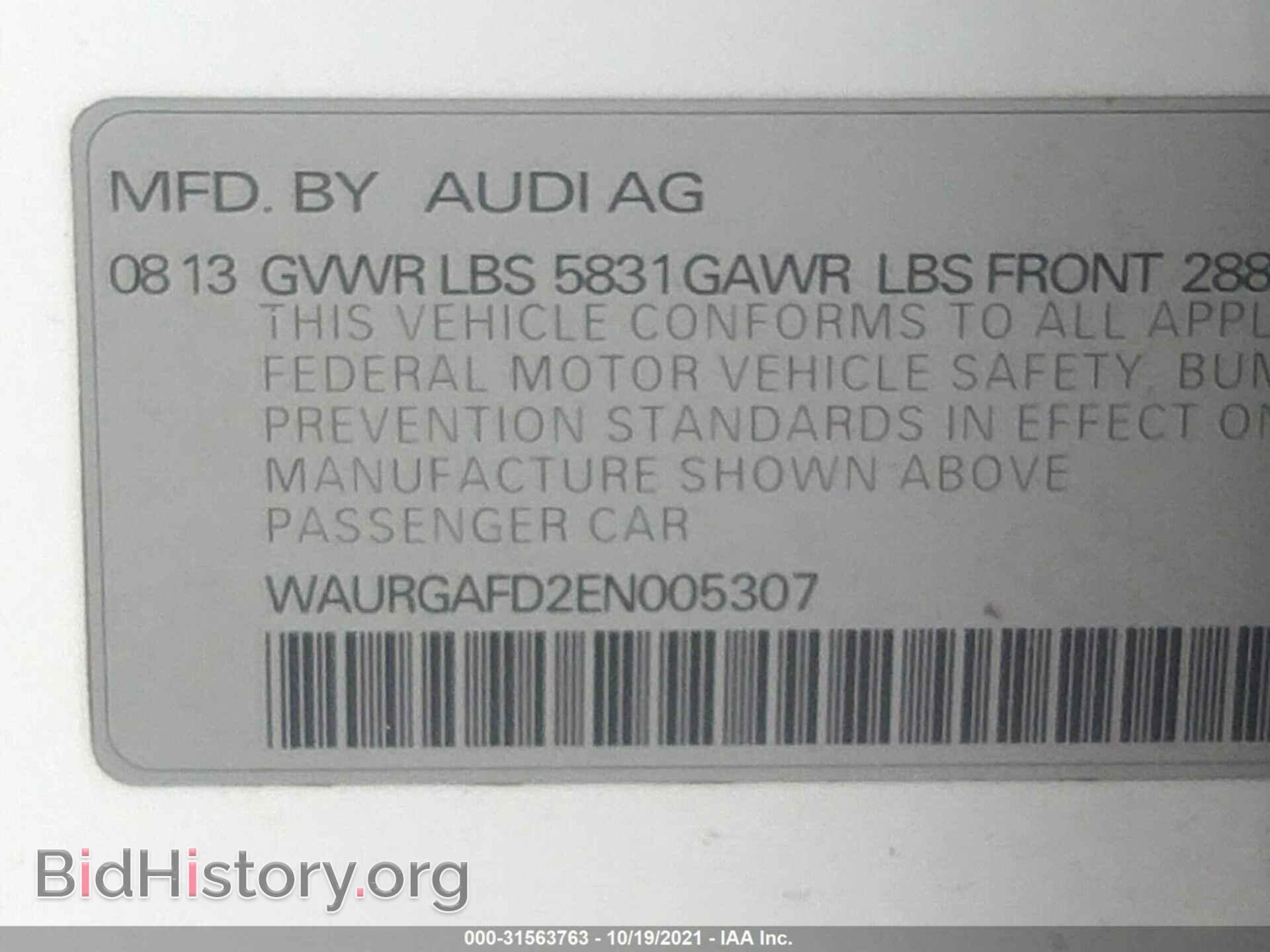 2014 AUDI A8 L - VIN: WAURGAFD2EN005307 - Photo 9