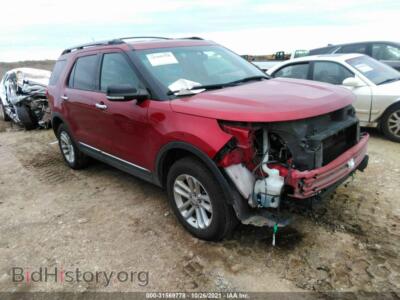 2013 Ford EXPLORER XLT, red — VIN 1FM5K8D83DGA93152, IAAI