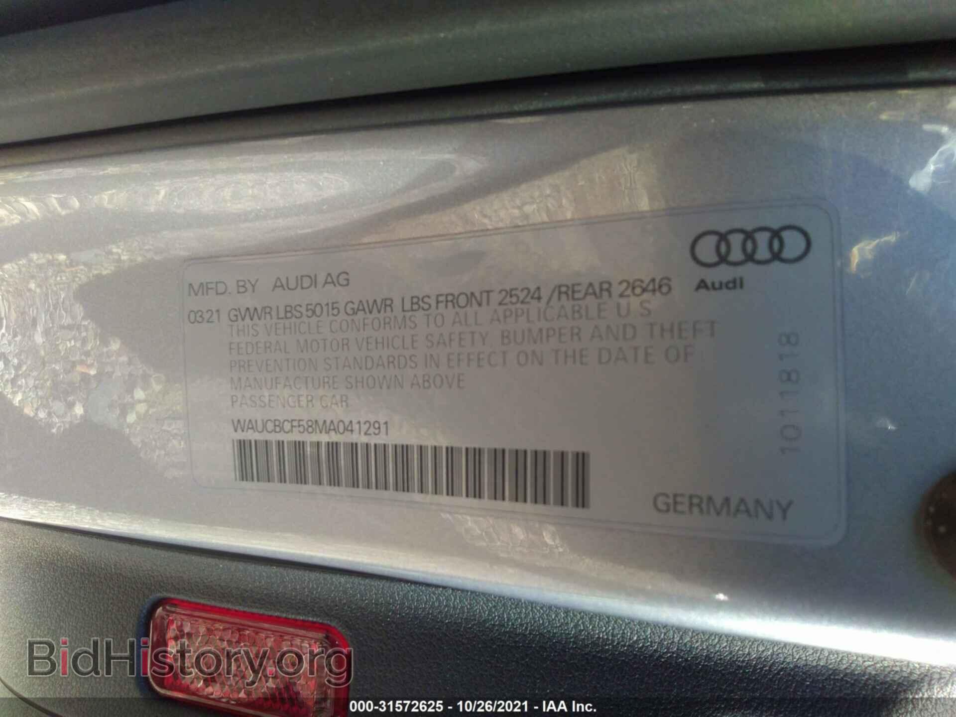 2021 AUDI A5 SPORTBACK - VIN: WAUCBCF58MA041291 - Photo 9