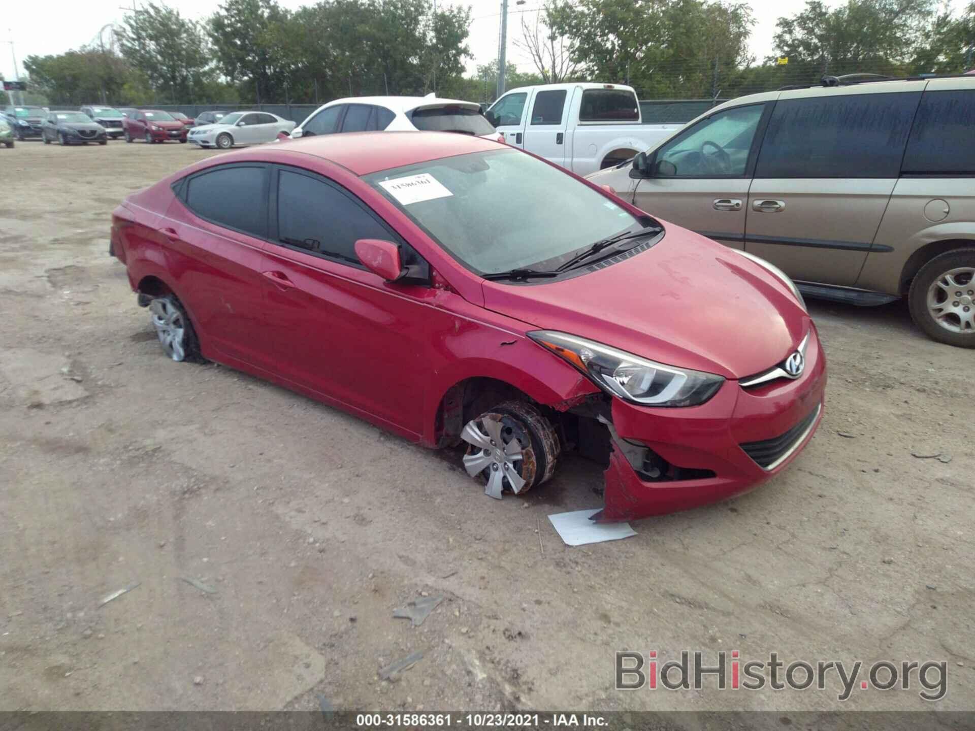 Photo KMHDH4AE1GU478213 - HYUNDAI ELANTRA 2016