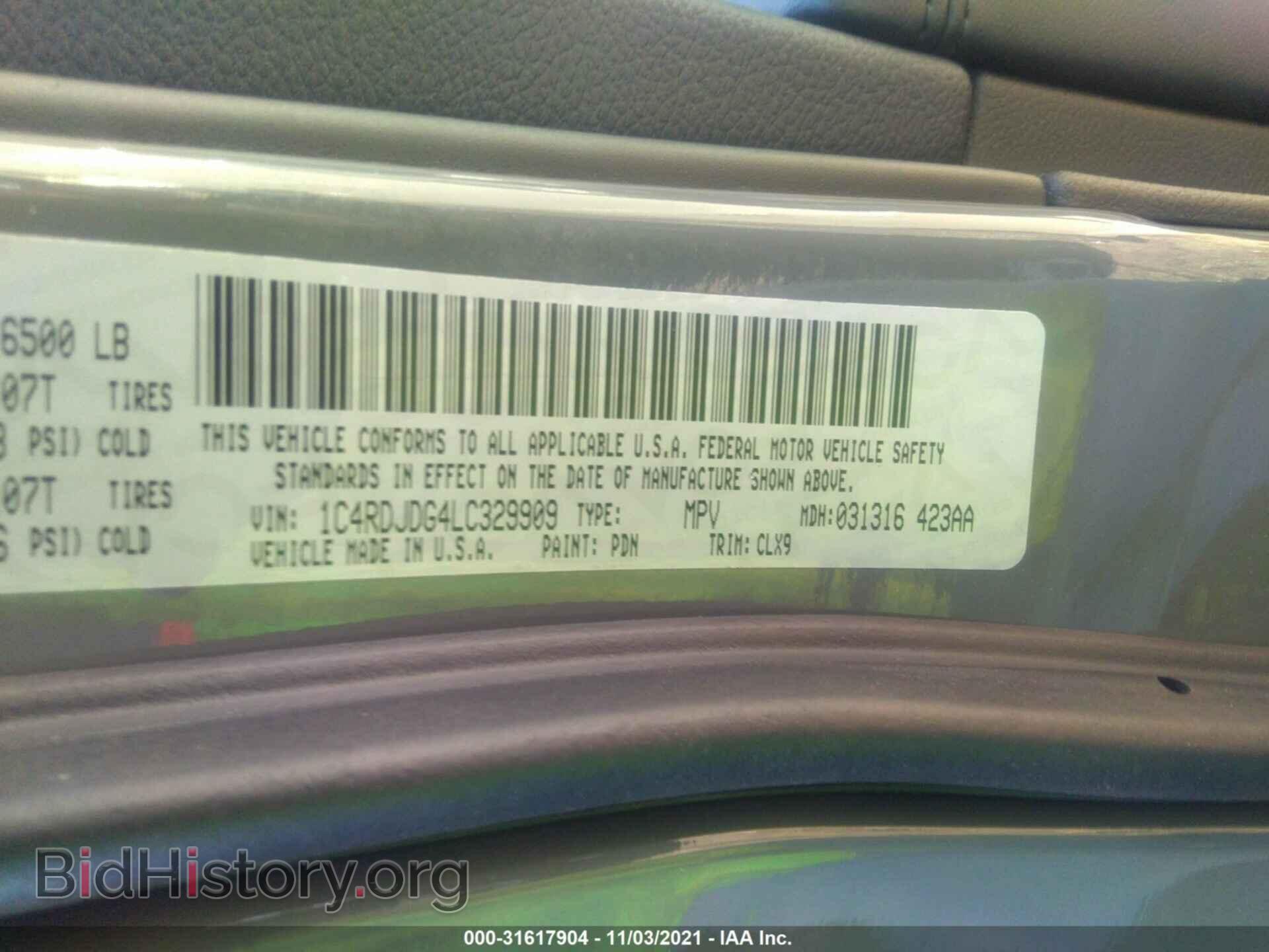 2020 DODGE DURANGO - VIN: 1C4RDJDG4LC329909 - Фото 9