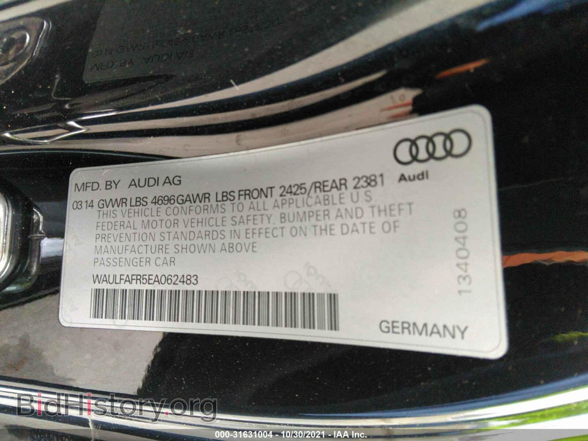 2014 AUDI A5 - VIN: WAULFAFR5EA062483 - Photo 9