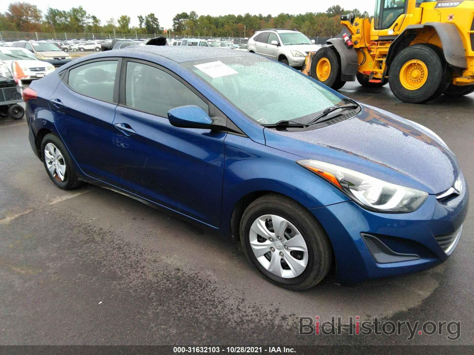 Photo 5NPDH4AE4GH749330 - HYUNDAI ELANTRA 2016