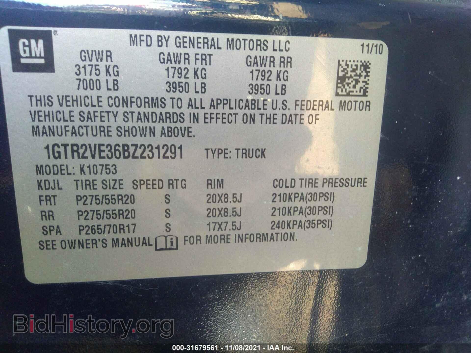 2011 GMC SIERRA 1500 - VIN: 1GTR2VE36BZ231291 - Фото 9