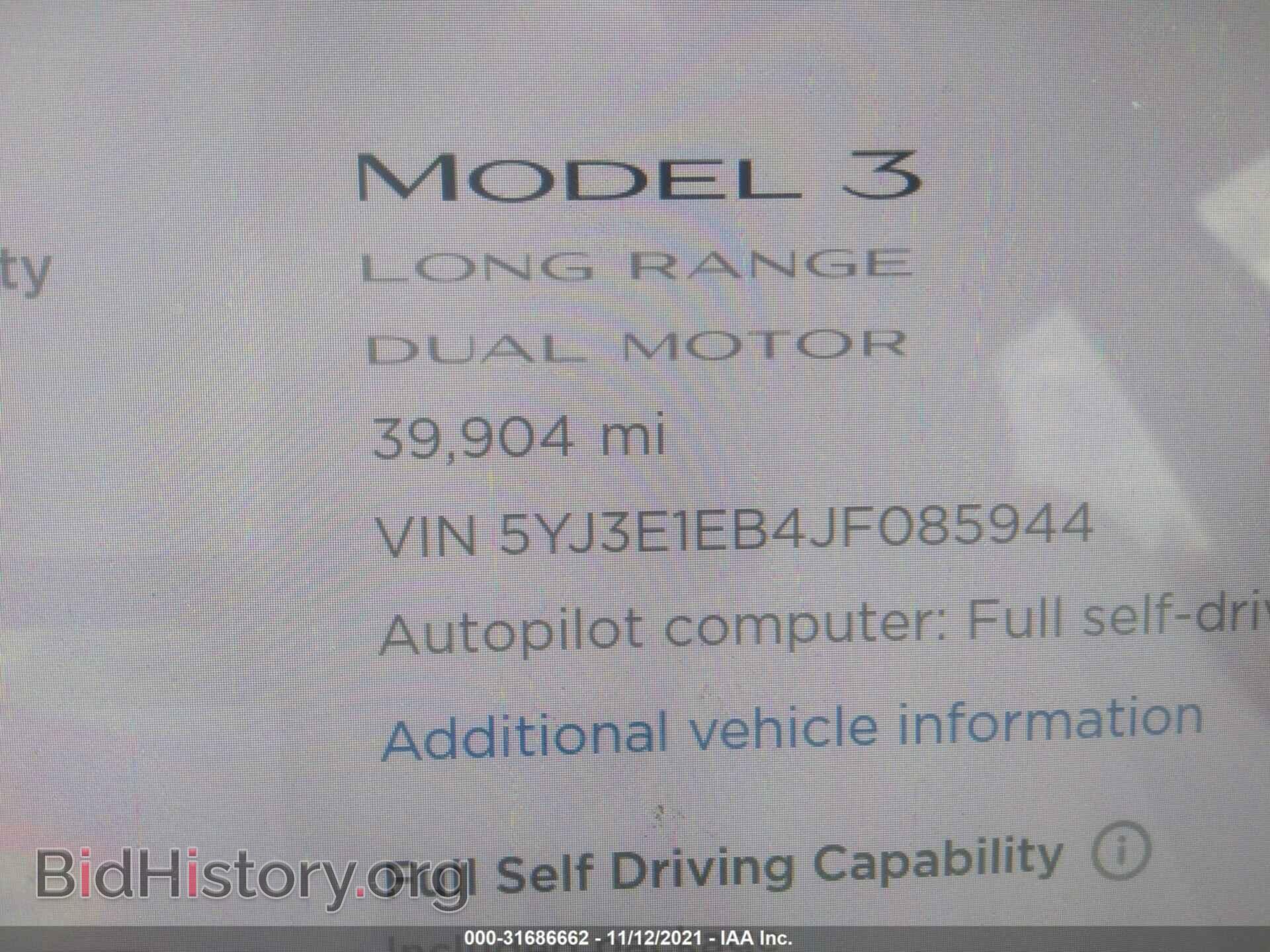 2018 TESLA MODEL 3 - VIN: 5YJ3E1EB4JF085944 - Photo 7