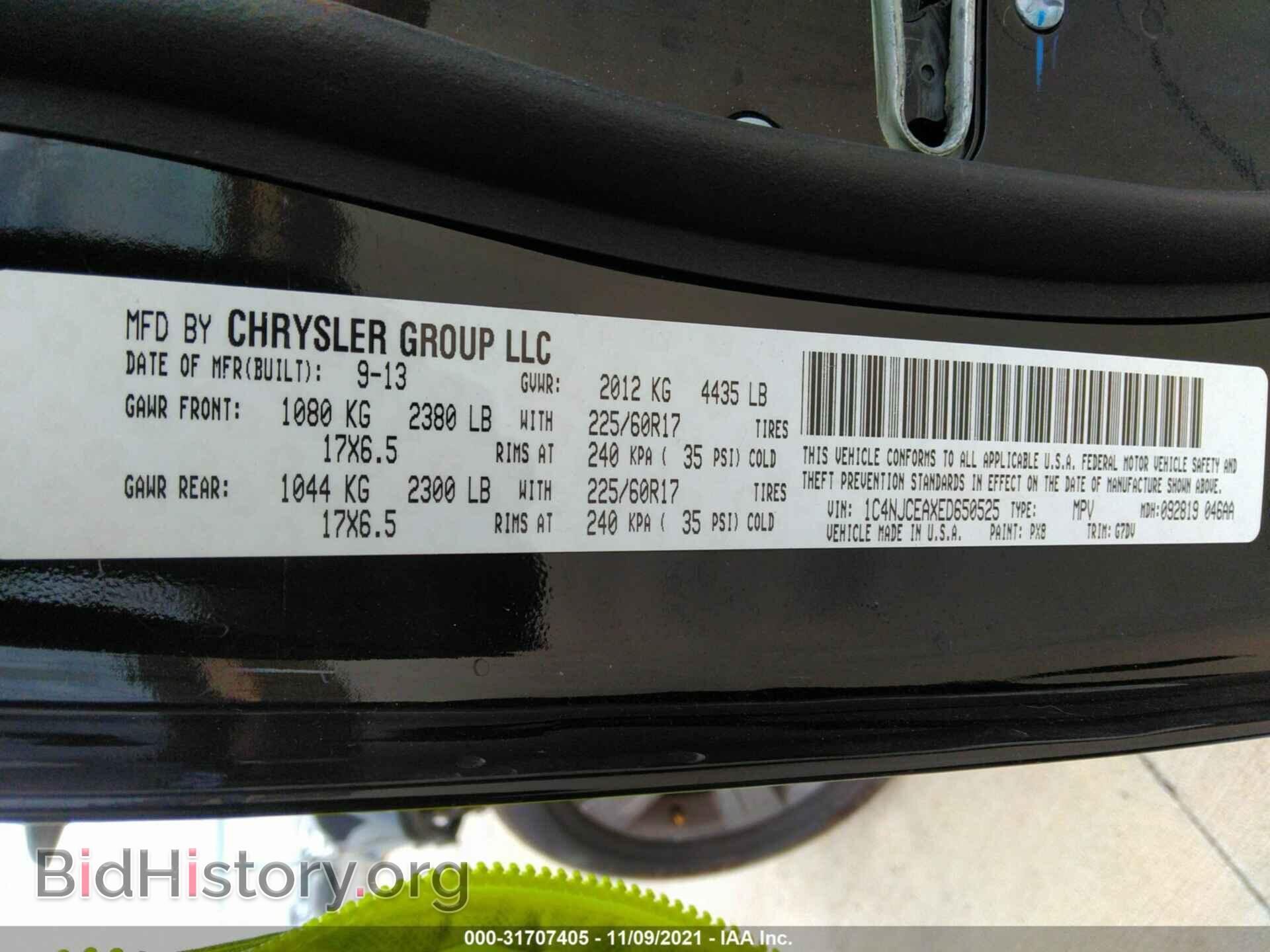 2014 JEEP COMPASS - VIN: 1C4NJCEAXED650525 - Photo 9