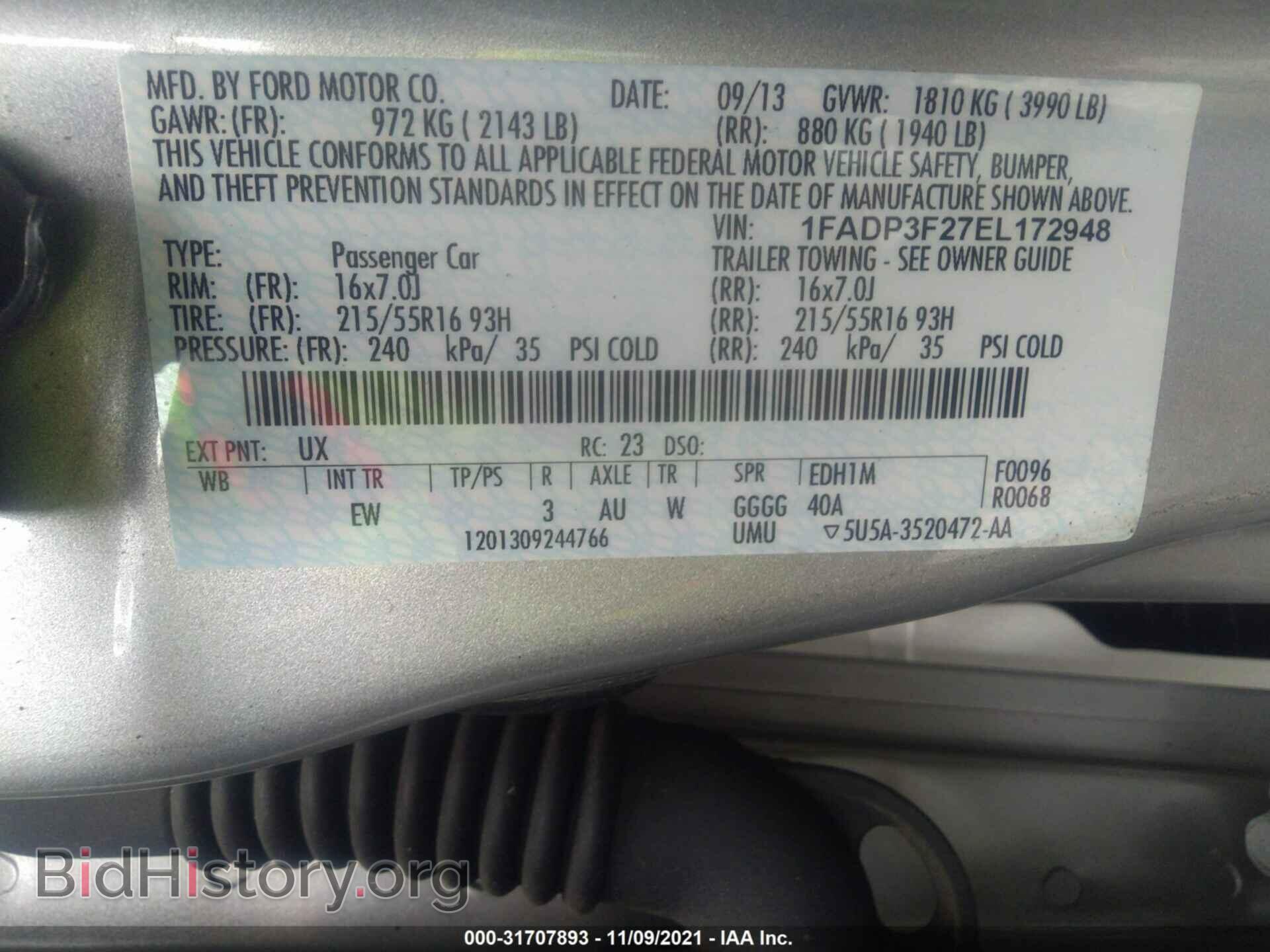 2014 FORD FOCUS - VIN: 1FADP3F27EL172948 - Photo 9