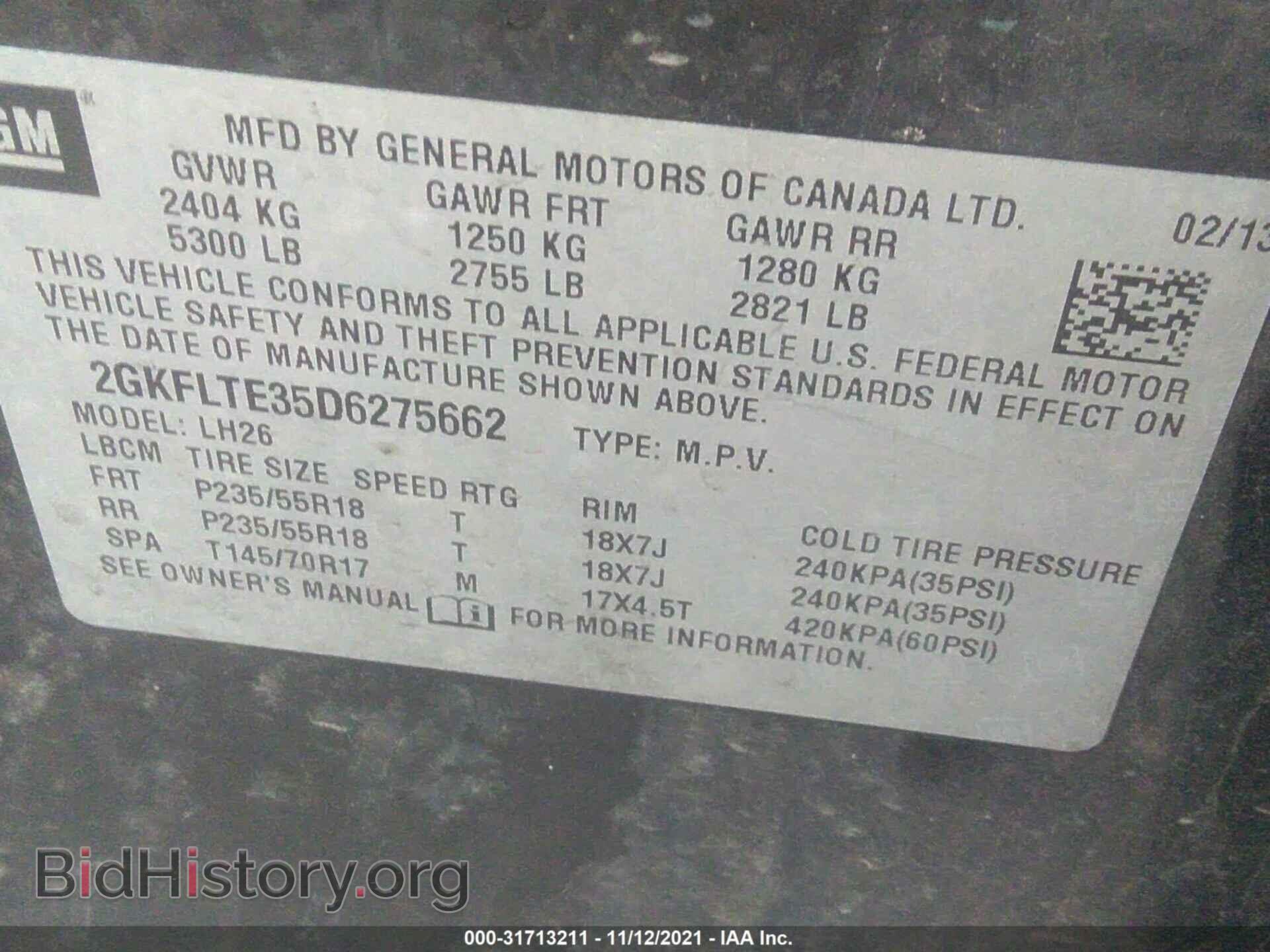 2013 GMC TERRAIN - VIN: 2GKFLTE35D6275662 - Photo 9