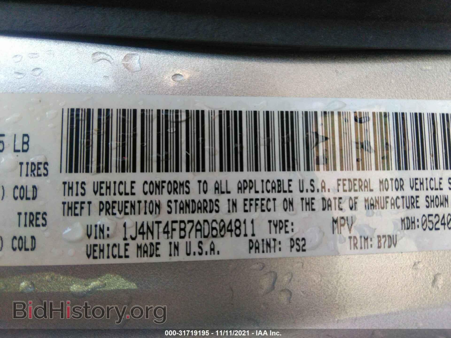 2010 JEEP COMPASS - VIN: 1J4NT4FB7AD604811 - Фото 9