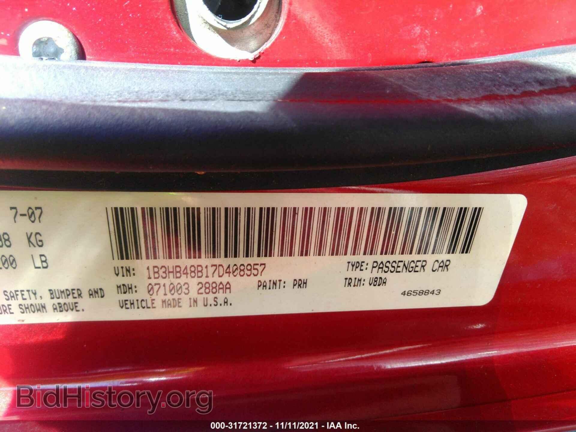 2007 DODGE CALIBER - VIN: 1B3HB48B17D408957 - Photo 9